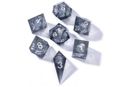 Captured Magic Liquid Core Sharp Resin Dice - MAGIC RAINBOW